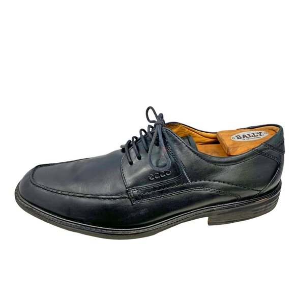 ECCO Windsor Black‎ Leather Apron Toe Oxford - Picture 2 of 10